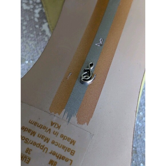 Sam Edelman LIME GREEN Women's US 8M/ EU38 Kia Kiwi Leather Block Heel Sandals - Picture 7 of 11